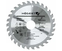 HÕGERT TCT pjūklo diskas 165x30Tx30