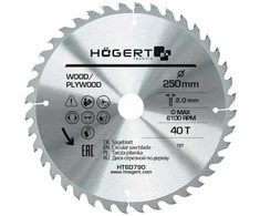 HÕGERT TCT pjūklo diskas 250x40Tx30