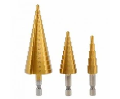 Pakopinis grąžtas Hogert HT6D325; 1/4''; 4-12/4-20/4-32 mm; 3 vnt.