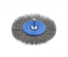 HÕGERT Circular brush with shaft 75 mm, steel wire, 0.3 mm
