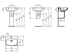 Praustuvas Ideal Standard i.life A, 55 cm