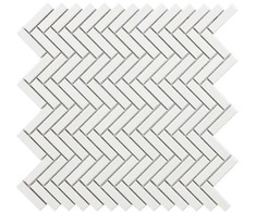 Intermatex Spanija Mozaika Chevron Baltas Gloss 28,3*27,7 #S