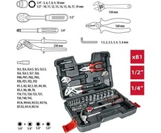 Įrankių rinkinys Top Tools 38D510, 81 vnt
