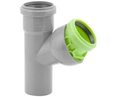 Tycner Paslankus vidaus kanalizacijos trišakis, Ø 50/110 mm, 45-88°