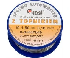 Cynel Lydmetalis ir kanifolija TOPEX 67600+67640 (1,5 mm, 60% Sn, 100g + 35ml)