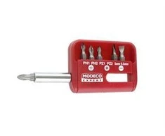 Modeco antgalių rinkinys 25mm PH1-PH2, PZ1-PZ2 ir plokščias 5 - 6,5mm + laikiklis 7vnt. - MN-15-501