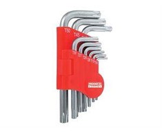 Modeco Torx pin veržliarakčių rinkinys tipas L T10- T50 9 vienetų (MN- 54- 106)