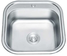 Nerūdijančio plieno kriauklė TREDI 48X48 reljefinėje dalyje