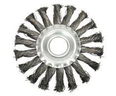 Šveitimo šepetys diskinis, kampiniam šlifuokliui, susuktos vielos (plienas) Vorel | d-150mm