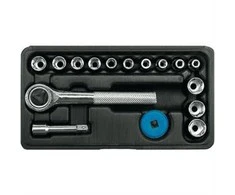 VOREL Rinkinys raktų rinkinys, 16 vnt., 1/4" / 4-13mm, 58160