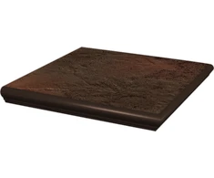 Paradyz Polija Klinkerio plytelės pakopa SEMIR BROWN STOP NAR KAP, 33 x 33 cm