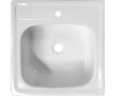 Santex Emaliuota Kriauklė su laikikliais 50x50