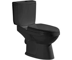 Unitazas Gotland Irida horizontalus 3/6l, sėdynė PP Soft Close, juodas