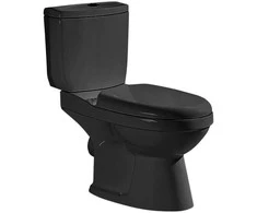 Unitazas Gotland Irida horizontalus 3/6l, sėdynė PP Soft Close, juodas