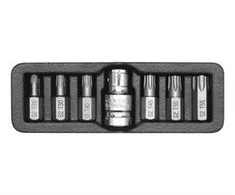 YATO KOŃCÓWKI TORX 7elementas. T25 - T55 + ADAPTERIS 0410