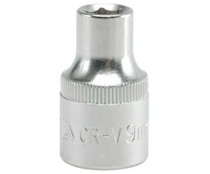 HÕGERT Galvutės 1/2", šešiakampės, CrV plienas, 27 mm DIN 3124