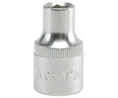 HÕGERT Galvutės 1/2", šešiakampės, CrV plienas, 9 mm DIN 3124