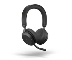 Beilaidės ausinės Jabra Evolve2 75, USB-A, Bluetooth, MS-Teams | spalva: juoda