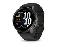 Išmanusis laikrodis Garmin Venu® 4 - 45 mm | spalva: skalūno spalva su juodu silikono dirželiu (010-03014-00)