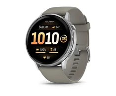 Išmanusis laikrodis Garmin Venu® 4 - 45 mm | spalva: sidabro spalvos su sidabrinės pilkos spalvos silikoniniu dirželiu (010-03014-01)