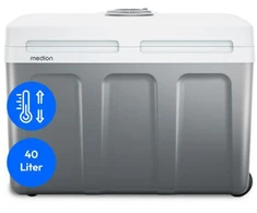 Medion MD13102 TC45 Kühlbox Kühl und Warm 40L 5V-USB 12V 220-204V grau