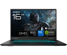 Nešiojamasis žaidimų kompiuteris „Gigabyte Gaming A16 Pro“ DYHG5DECC4SH, 16″ QHD 165 Hz, „Intel Core 7 240H“, 32 GB RAM, 1 TB SSD, „GeForce RTX 5080“, „Windows 11 Home“