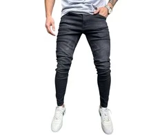 2Y PREMIUM Džinsai Vyrams Juodas Pilkas B8407/K500