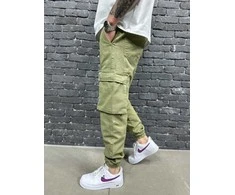 2Y Premium Kelnės Joggers Vyrams Khaki NT9000-1