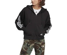 Adidas Džemperis Moterims W 3s Fz Hoodie Juodas GL1462
