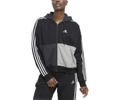 Adidas Džemperis Moterims W Cb B Fz Hodie Pilkas Juodas HC8833