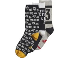 Adidas Kojinės Vaikams YA GR Scks 3PP Juodas Pilkas ED8645