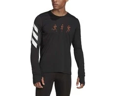 Adidas Marškinėliai Vyrams Conf Gfx Ls Juodas