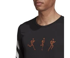 Adidas Marškinėliai Vyrams Conf Gfx Ls Juodas