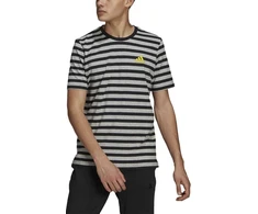 Adidas Marškinėliai Vyrams M Stripy Sj T Pilkas Juodas