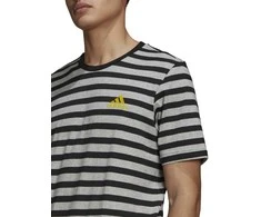 Adidas Marškinėliai Vyrams M Stripy Sj T Pilkas Juodas