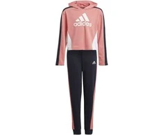 Adidas Sportinis Kostiumas Mergaitėms G Hooded Crop Ts Juodas Rožinė GM8933
