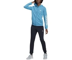 Adidas Sportinis Kostiumas Moterims W Lin Ft Ts Juodas Mėlyna HD1696