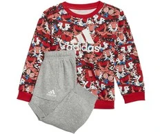 Adidas Sportinis Kostiumas Vaikams I Aop Jog Ft Pilkas Raudona HF1970