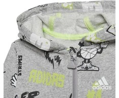 Adidas Sportinis Kostiumas Vaikams I Grap Fz Hd Ft1 Pilkas Juodas GE0015