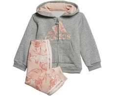 Adidas Sportinis Kostiumas Vaikams I Logo Fz Hd Fl Pilkas Heather / Haze Coral