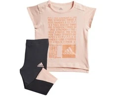 Adidas Sportinis Kostiumėlis Vaikams I MM Tight Set Coral Juodas DJ1566