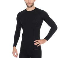 Brubeck Termo Marškinėliai Vyrams Active Wool Juodas