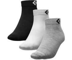 Converse Kojinės 3Pp Converse Star Chevron Balck Baltas Gray E746A