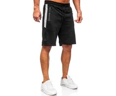 J.Style Šortai Vyrams Juodas 8K1500-3