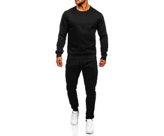 J.Style Sportinis Kostiumas Vyrams Fleece Juodas 68C10380-3