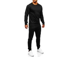 J.Style Sportinis Kostiumas Vyrams Fleece Juodas 68C10380-3