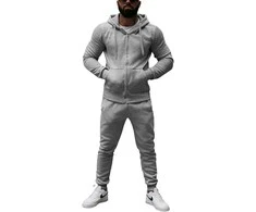 J.Style Sportinis Kostiumas Vyrams Fleece Pilkas 68C10386-2