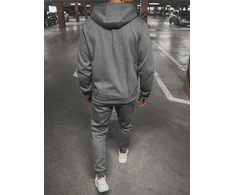 J.Style Sportinis Kostiumas Vyrams Fleece Pilkas 68C10386-5