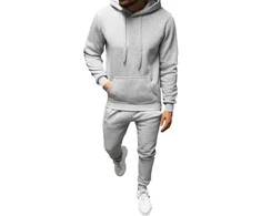 J.Style Sportinis Kostiumas Vyrams Fleece Pilkas 68C10381-2