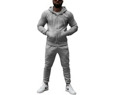J.Style Sportinis Kostiumas Vyrams Fleece Pilkas 68C10386-2